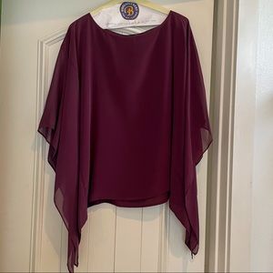 Dora Landa burgundy blouse